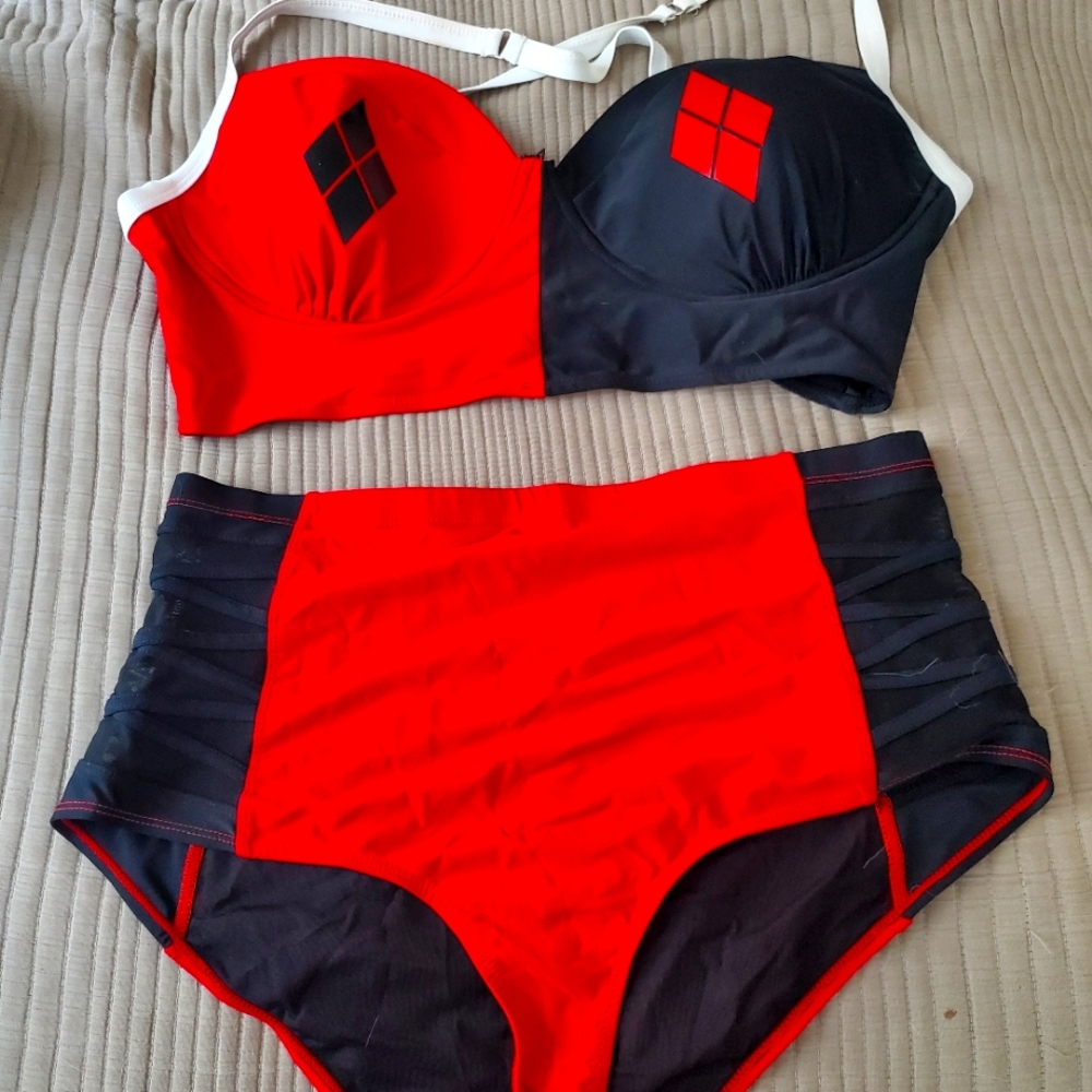 Harley Quinn 2 piece bathing suit